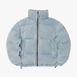 Wkndrs Denim Padded Jean Puffer Jacket Coat